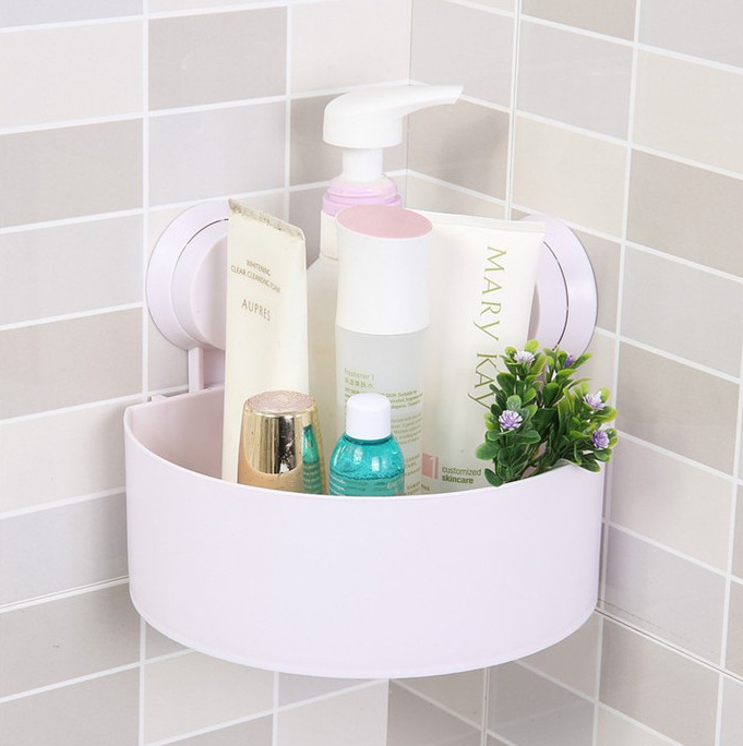 Powerful Suction Corner Bathroom Shelf