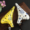 12-Hole Alto C Ocarina with Blue Floral Design