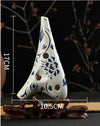 12-Hole Alto C Ocarina with Blue Floral Design