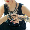 Fashionable Halloween Skeleton Stretch Bracelet & Ring