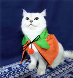 Halloween Pumpkin Double-Sided Cape for Dogs