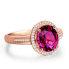 Red Crystal Ruby Gemstone Diamond Rings