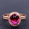 Red Crystal Ruby Gemstone Diamond Rings