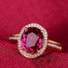 Red Crystal Ruby Gemstone Diamond Rings
