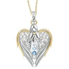 Angel Heart Diamond Necklace - Guardian Angel Design