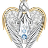 Angel Heart Diamond Necklace - Guardian Angel Design