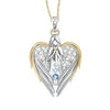 Angel Heart Diamond Necklace - Guardian Angel Design