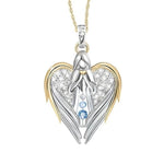 Angel Heart Diamond Necklace - Guardian Angel Design