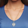 Angel Heart Diamond Necklace - Guardian Angel Design