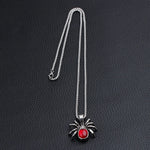 Red Diamond Spider Necklace & Heart Angel Gemstone Jewelry