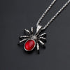 Red Diamond Spider Necklace & Heart Angel Gemstone Jewelry
