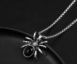 Red Diamond Spider Necklace & Heart Angel Gemstone Jewelry