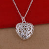 3D Heart-Shaped Jewelry Set in Fashion Silver Design