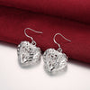 3D Heart-Shaped Jewelry Set in Fashion Silver Design