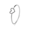 Korean Style Minimalist Heart Ring - 925 Copper Jewelry