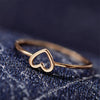 Korean Style Minimalist Heart Ring - 925 Copper Jewelry