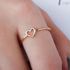 Korean Style Minimalist Heart Ring - 925 Copper Jewelry