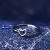 Korean Style Minimalist Heart Ring - 925 Copper Jewelry
