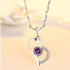 Sweet Heart Pendant Necklace for Women - Silver Jewelry