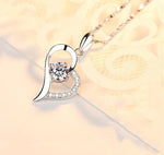 Sweet Heart Pendant Necklace for Women - Silver Jewelry