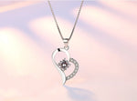 Sweet Heart Pendant Necklace for Women - Silver Jewelry