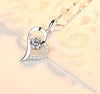 Sweet Heart Pendant Necklace for Women - Silver Jewelry