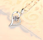 Sweet Heart Pendant Necklace for Women - Silver Jewelry