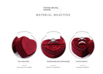 Red Heart Ring Stand with Velvet Jewelry Box (Single)