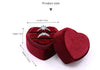 Red Heart Ring Stand with Velvet Jewelry Box (Single)