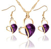 Heart-Shaped Pearl Jewelry Set with Water Drop Earrings