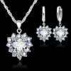 Heart-shaped earrings necklace jewelry set