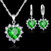Heart-shaped earrings necklace jewelry set