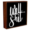 Rustic Wooden Bathroom Box Sign