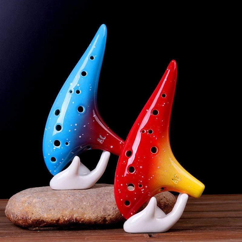 Colorful Starry Sky 12-Hole Ocarina - Professional Instrument