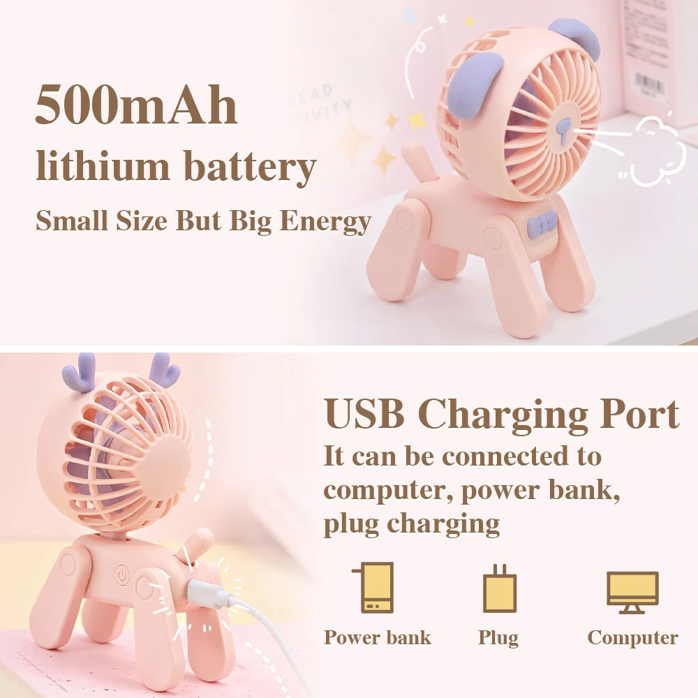 Portable USB Rechargeable Handheld Fan