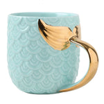 Creative Gold Mermaid Ceramic Coffee Mug