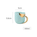 Creative Gold Mermaid Ceramic Coffee Mug