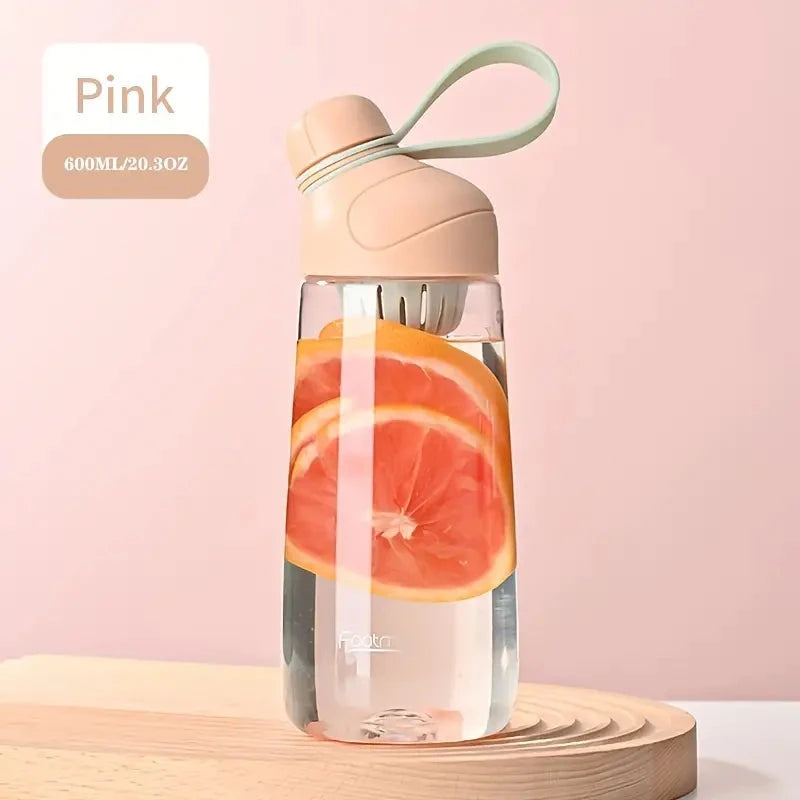 Portable Plastic Water Bottle with Tea Strainer