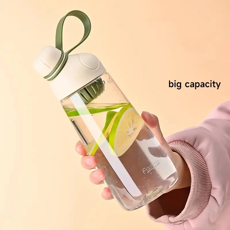 Portable Plastic Water Bottle with Tea Strainer