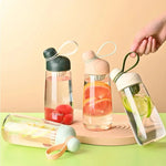 Portable Plastic Water Bottle with Tea Strainer