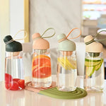 Portable Plastic Water Bottle with Tea Strainer