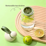 Portable Plastic Water Bottle with Tea Strainer