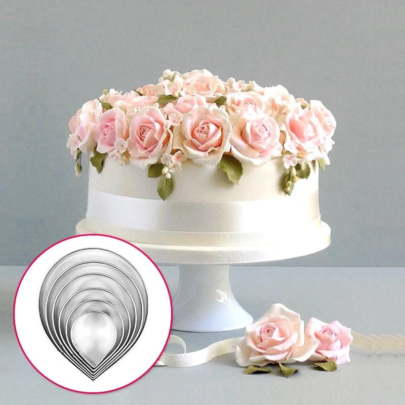 Stainless Steel Rose Cookie Mold Set