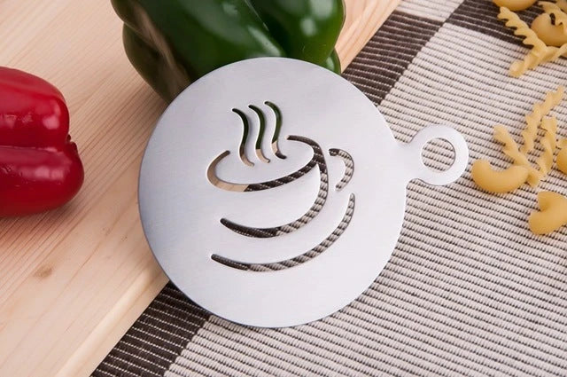 Stainless Steel Coffee Art Stencil