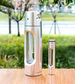 Aluminum Glass Smoking Pipe