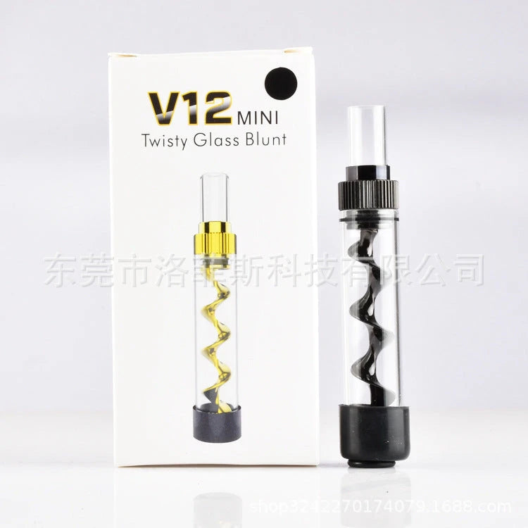 Glass Twisty Blunt Pipe