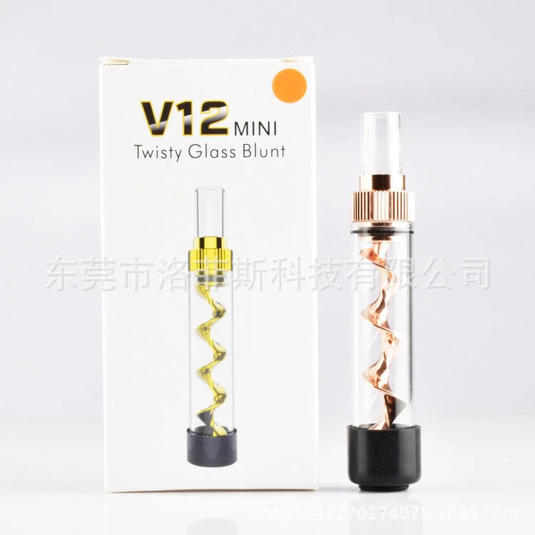 Glass Twisty Blunt Pipe