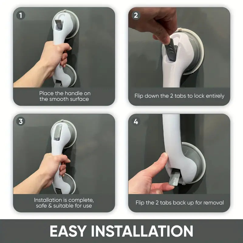 Vacuum Grip Bathroom Assist Bar