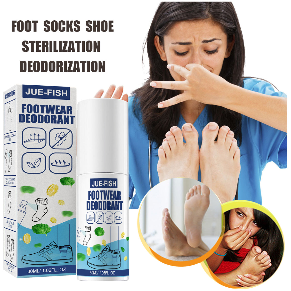 Shoe and Sock Deodorizer Spray for Lasting Freshness