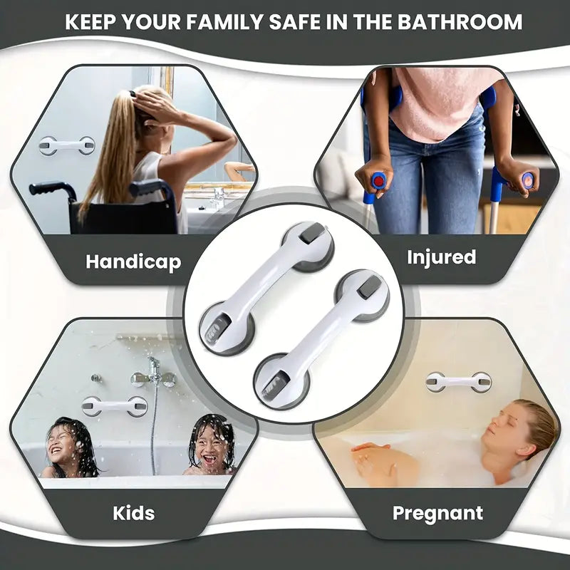 Vacuum Grip Bathroom Assist Bar